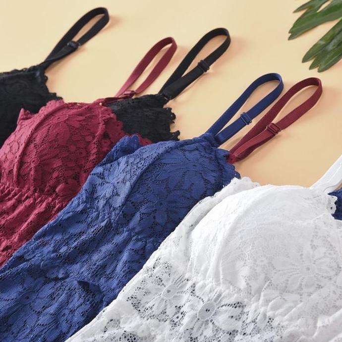Pakaian Dalam Wanita Bralette Bra Renda Fashion Bra Tanpa Kawat
