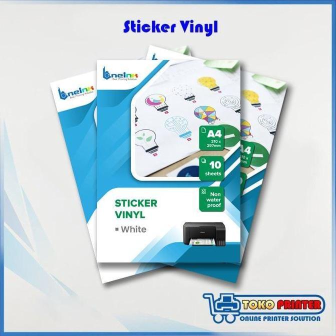 Kertas Sticker Vinyl A4 Inkjet / Stiker Vinil / Vynil
