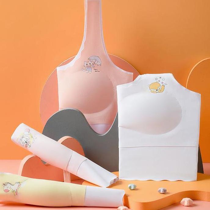 Clothes- Ms02 Miniset Bra Remaja Seamless Tanpa Kawat Bh Wanita Anak Sekolah Tanktop Pelajar Korea J