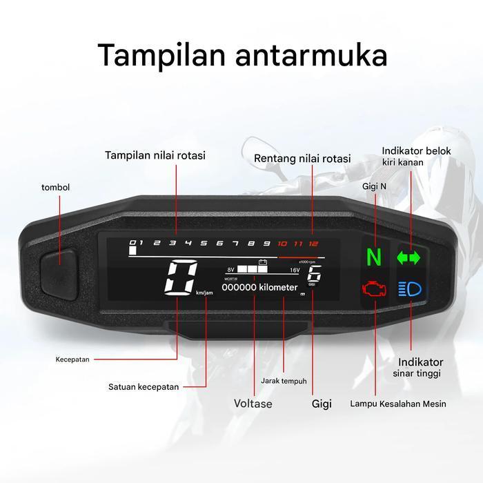 Speedometer Spidometer Digital Ninja Rxking Tiger Scorpio Cbr Vixion Cb R15 Vario Beat Fi Ktm Mini A