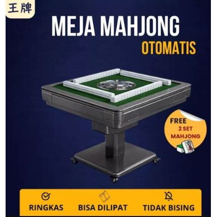 NEW Meja Mahjong Otomatis Tipe Silent Standard Foldable 288 Pcs Jade White