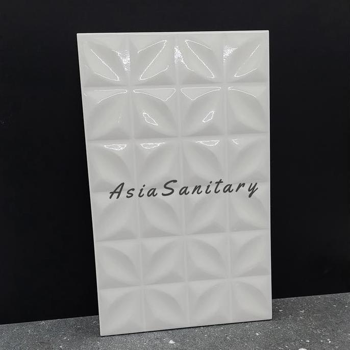 Keramik dinding kilap Apache Regal White 25x40 kw1 TD