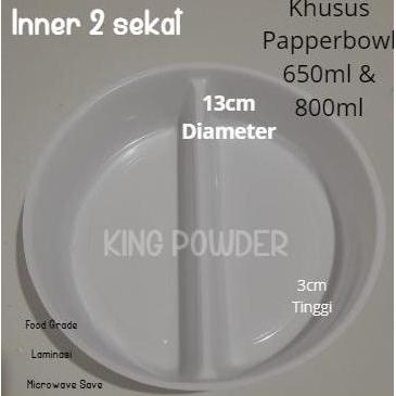 Taberu- Isi 25 Paper Bowl 650/800/Ricebowl/Tempat Nasi/Box Nasi Bowl+Lid+Inner Tray Isi 25