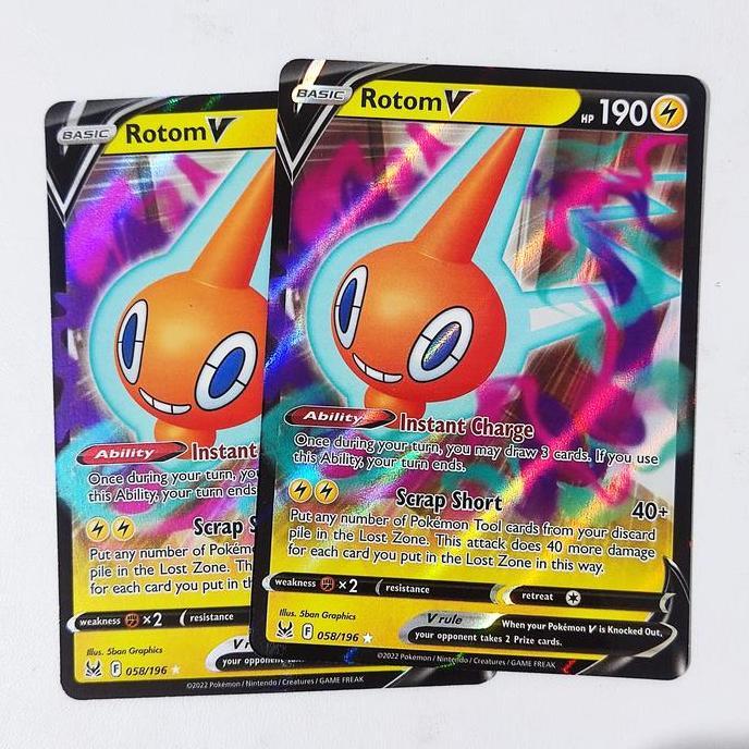 New Rotom V 058/196 - Lost Origin Pokemon Card English