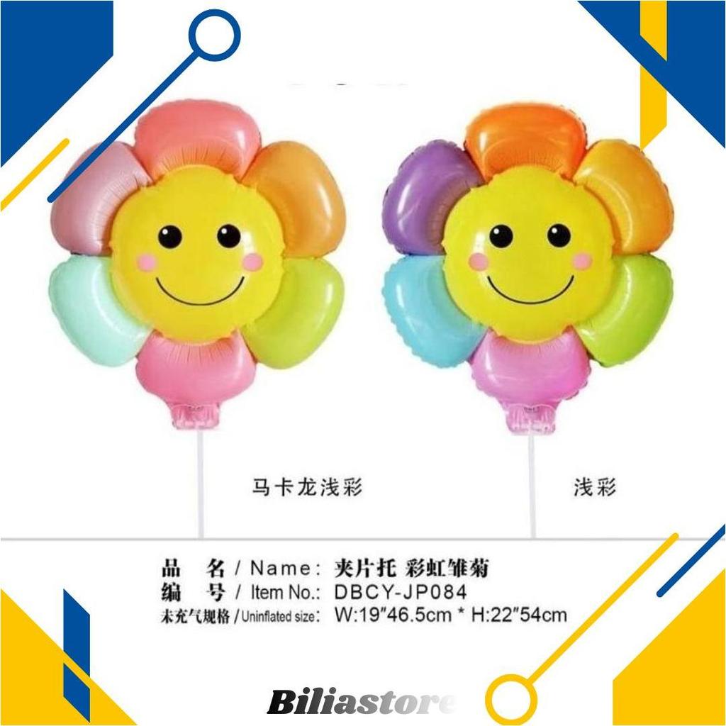 SATASHA.ID BALON BUNGA MATAHARI  KECIL LED DAN NON LED STIK MURAH AT Termurah