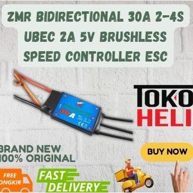 ZMR Bidirectional 30A 2-4s UBEC 2A 5V Brushless Speed Controller ESC