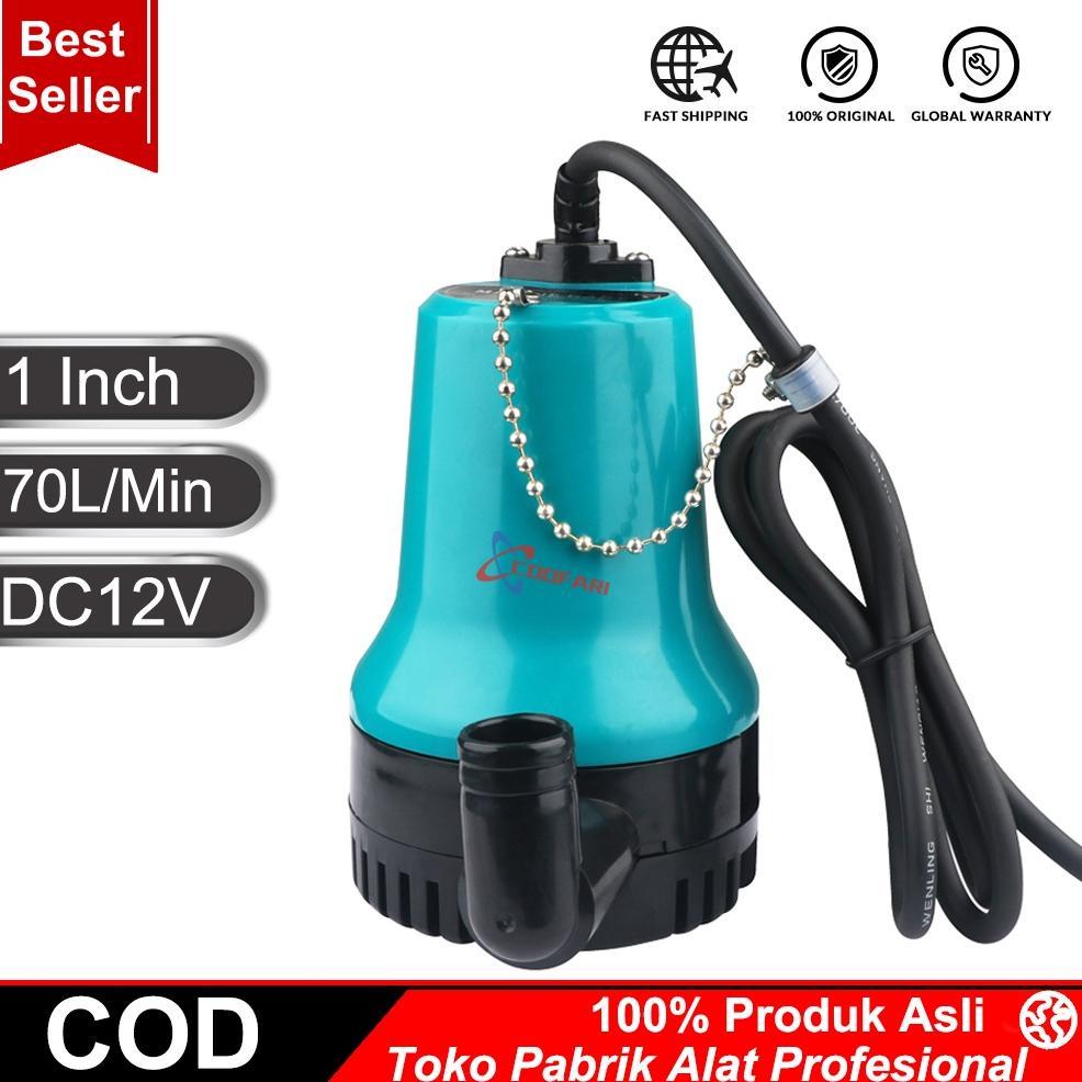 Mesin Pompa Air Celup 12V 24V - Kolam Submersible Pump 12 Volt 24 Volt - Pompa Celup Air Aki DC 12 V