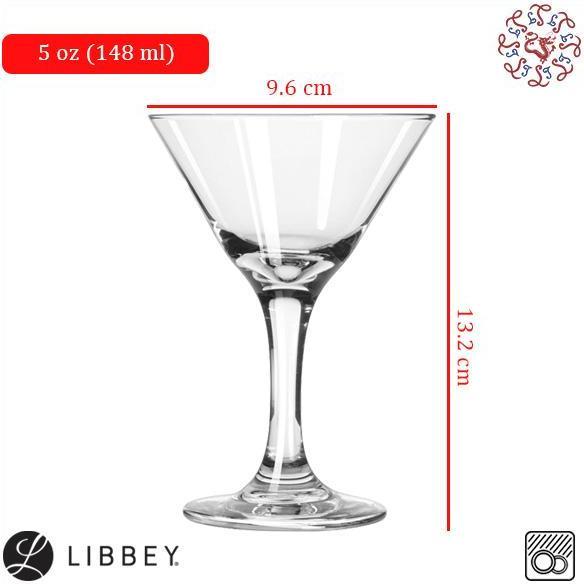 Taberu- Libbey Martini Cocktail Glass / Gelas Koktail Kaki 148 Ml #3771