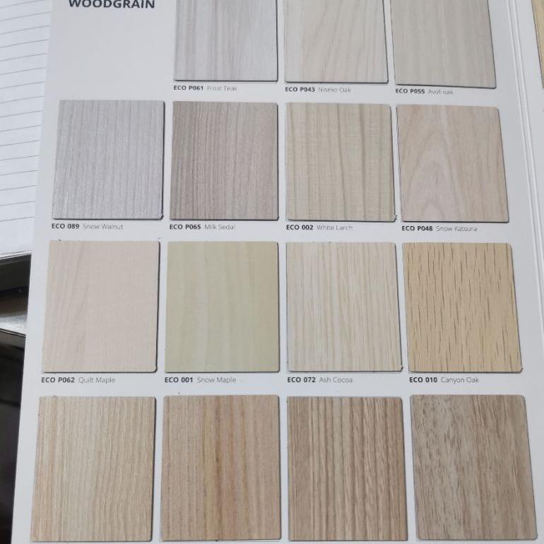 HPL ECO motif kayu woodgrain murah premium gojek grab area Surabaya