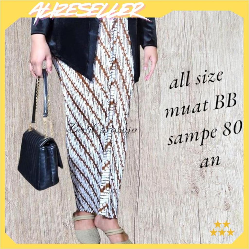 Rok plisket Batik Coklat putih / Rok Kondangan/Rok wisuda BP Best Seller