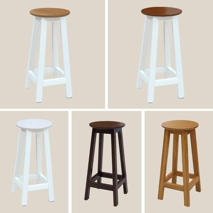 Toraya - Esse Bangku Kayu Model 1: Bangku Cafe/ Bar Stool