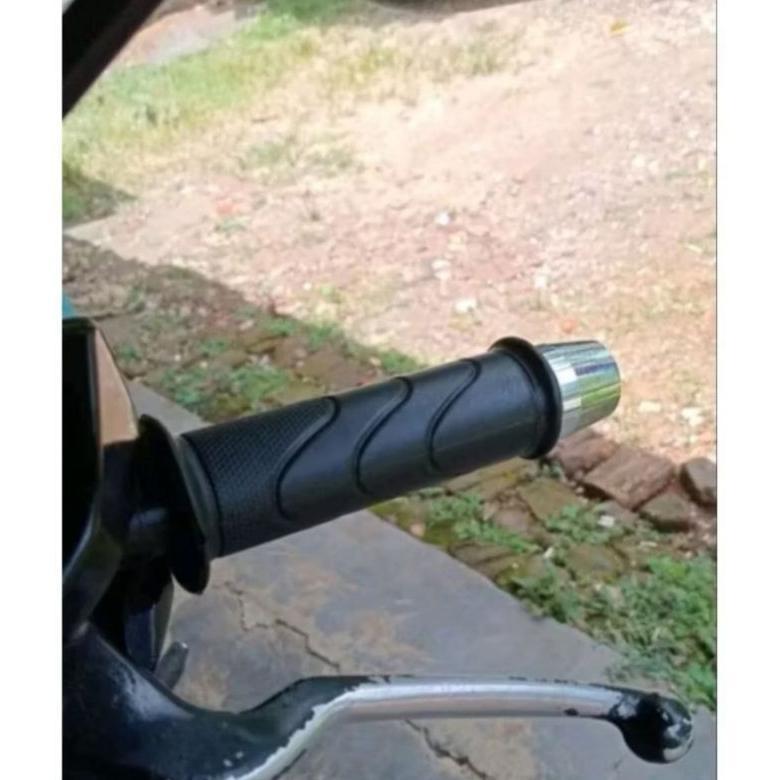 BERGARANSI Paket handgrip honda set bandul jalu stang chrome model pcx universal Grip Honda semua mo