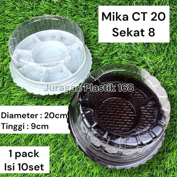 Mika Tumpeng Mini Sekat 8 - CT 20 - CT-20 - Tray Bolu Bulat 20cm