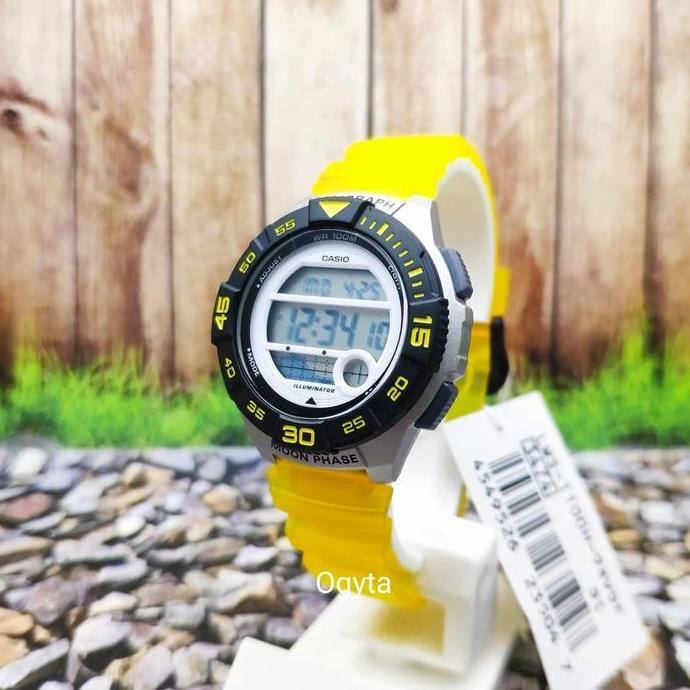 Casio Digital Jam Tangan Wanita Strap Kuning LWS-1100H-9A Original