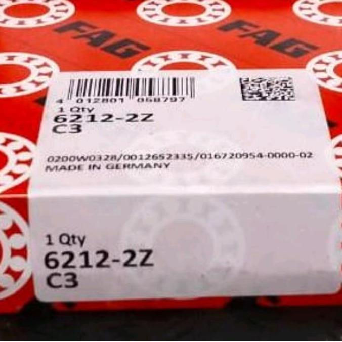 BEARING 6212 2Z C3 - 6212 ZZ C3 F A G