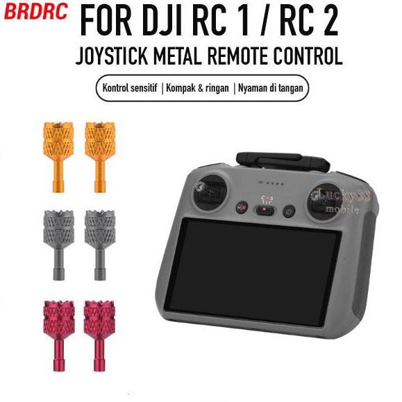 TERLARIS BRDRC SEPASANG JOYSTICK METAL DJI RC 1 / RC 2 STICK JOYSTIK REMOTE CONTROL PINTAR THUMB ROC