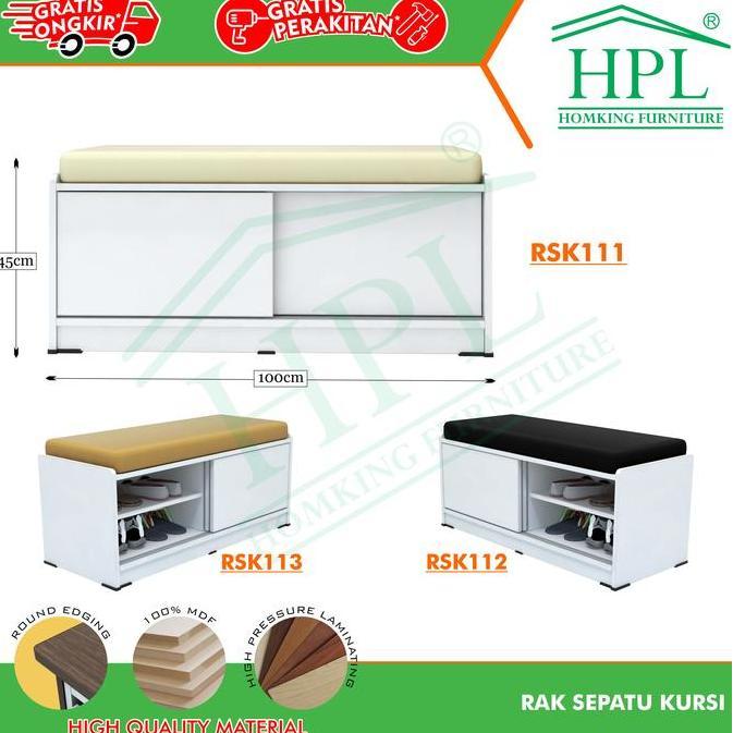RAK SEPATU KURSI Bangku HPL Modern Minimalis