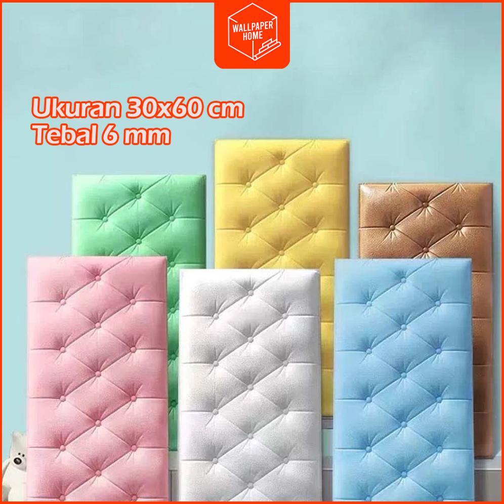 LIMITED WALLPAPER HOME Foam 3D (30x60 cm Tebal 6 mm) Headboard Bed Wall Sticker