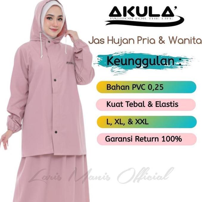 NEW AKULA JAS HUJAN SETELAN ROK BAHAN BERKUALITAS 100% ORIGINAL PREMIUM ORI