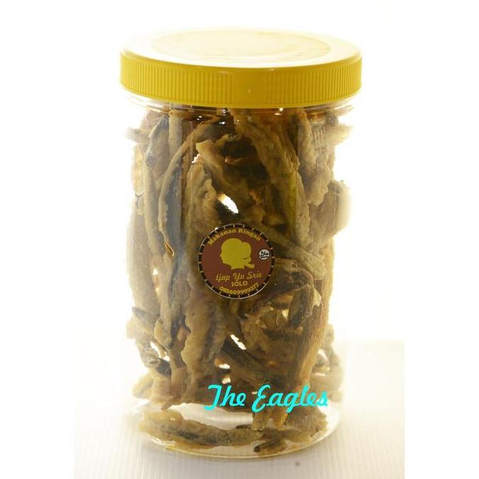 Keripik kripik belut goreng Yu Sri oleh Solo 385 gr snack sehat makana