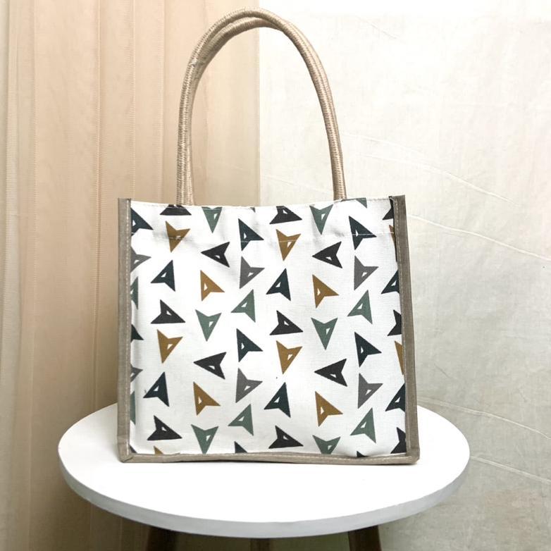 Grosir Tas Jinjing Kanvas Tali Sumbu Handbag Kanvas Motif Kecil Tas Tali Sumbu Mini Tas Mukena Tas T