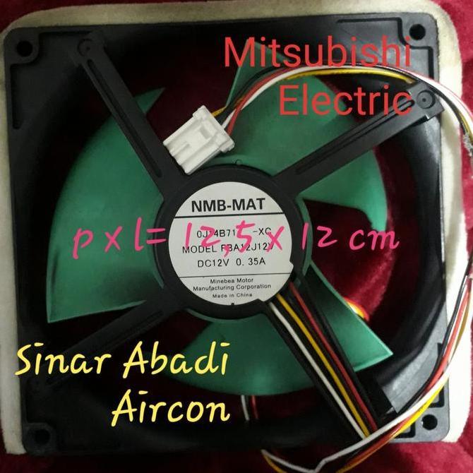 Fan Motor Kulkas Mitsubishi electric DC 12 V 4 kabel