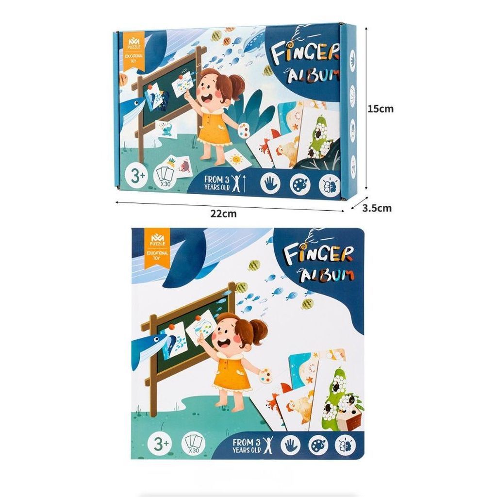 CHR DIY Finger Painting Book 12 Warna | Buku Mewarnai Anak 12 Warna | Finger Painting Mainan Edukasi