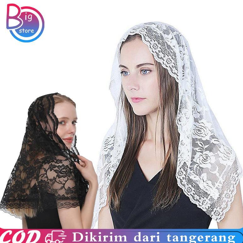 NEW Mantila Kerudung Katolik Mantila Katholik Mantilla Katolik Kerudung Misa Mantilla Kerudung Katol