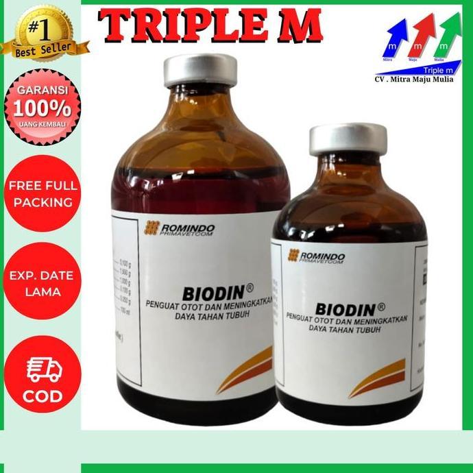 BIODIN 50 ml BIODIN 100 ml - Obat Untuk Ternak