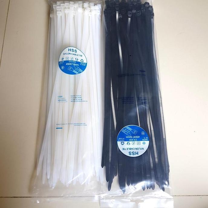 Cable Ties CV 450 X 7.6 mm Warna Hitam & Putih
