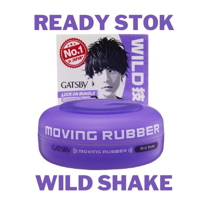 Gatsby Moving Rubber 80g Wild Shake Ungu Wax Rambut