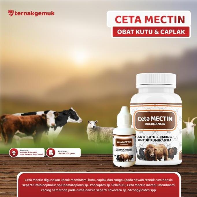 OBAT KUTU GUDIK KAMBING DOMBA SAPI TERNAK (CETA MECTIN) OBAT SCABIES KORENG JAMUR CACING ORAL , BAHA