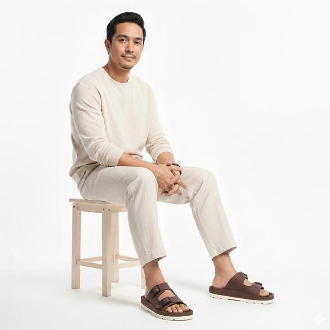 Bradleys Sandal Kulit Rama Series - Sandal Kulit Pria | Sandal Traveling Casual Outdoor Kulit Asli S