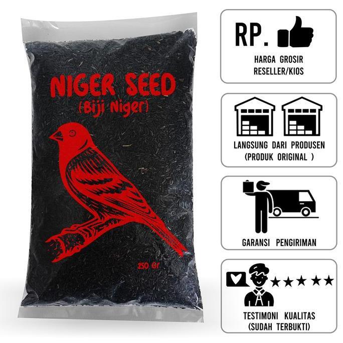 SEMPATI GROSIR Nigger Seed Biji Niger Hitam Sempati 250 Gram Isi 12 Organic Black Seed Pakan Burung 