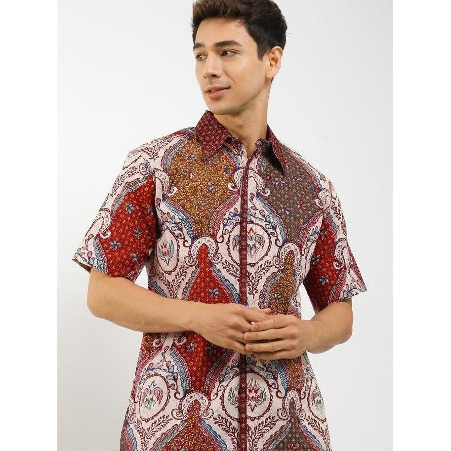 NEW ARJUNA WEDA HEM BATIK PRIA MOTIF MADURA GANGGENGAN - BODY FIT | BAHAN KATUN ORI