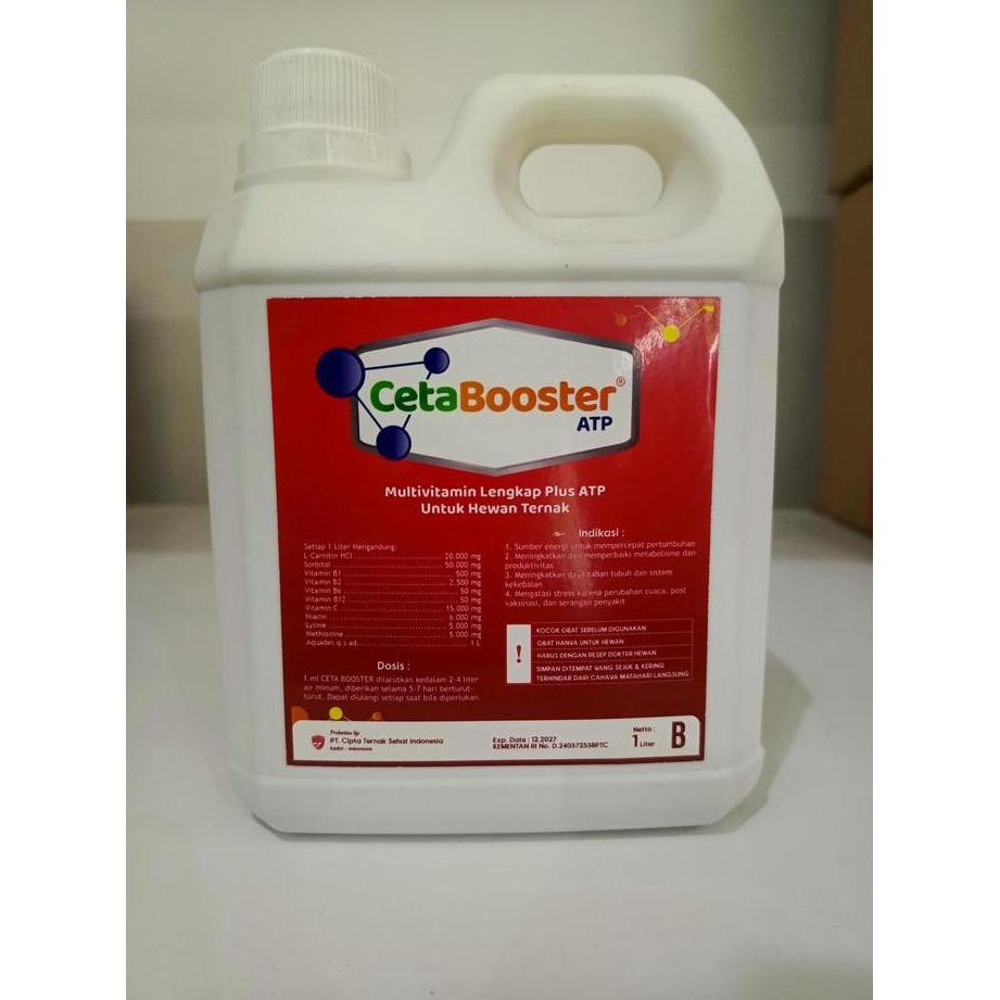 CetaBooster ATP 1 Liter - Multivitamin Lengkap Plus ATP untuk Hewan Ternak dengan Kandungan Vitamin 