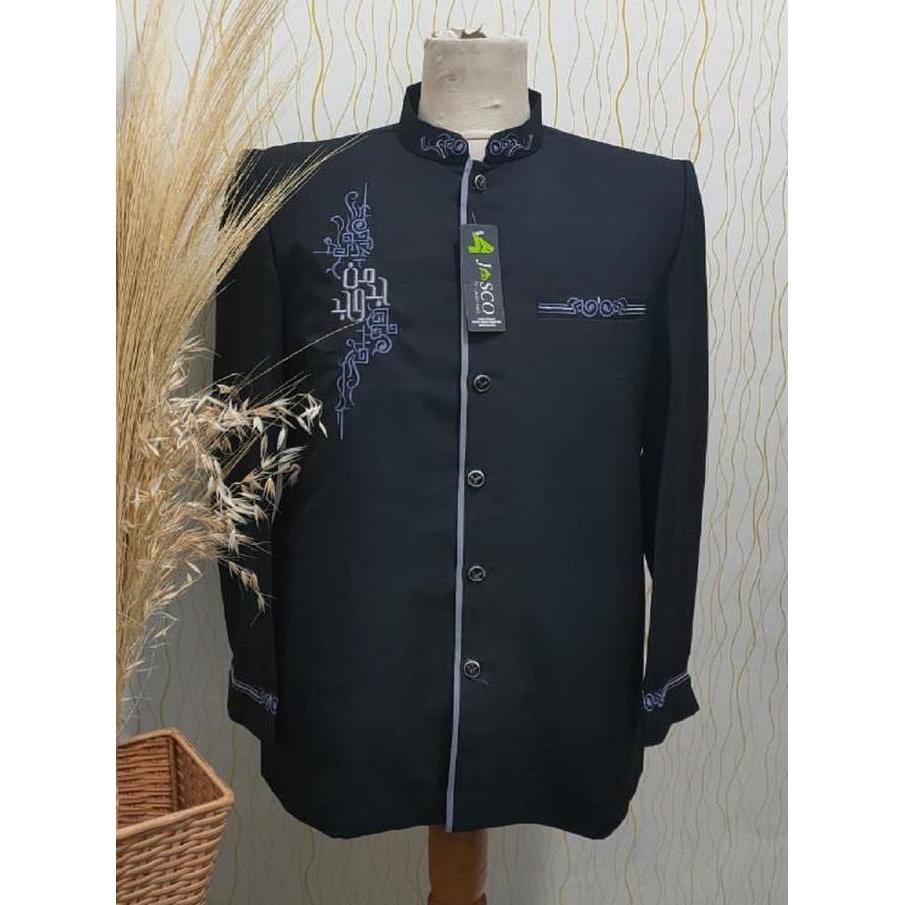 Jasko Bordir Original Wol Novus Jas Koko Pria Dewasa Motif Kaligrafi MJD By Jasco Tasik Baju Muslim