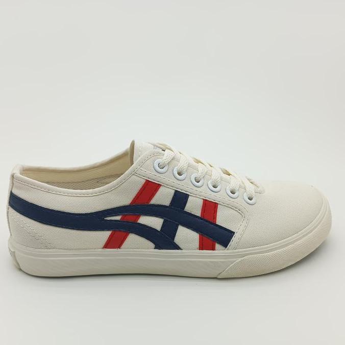 Sepatu Dragonfly Alpha Putih Biru / Sepatu Dragonfly Alpha White Blue Black Karet Casual Shoes