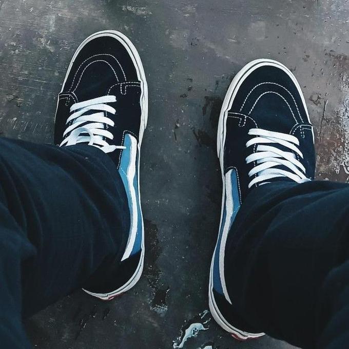 Sepatu SK8 Low Classic Navy White