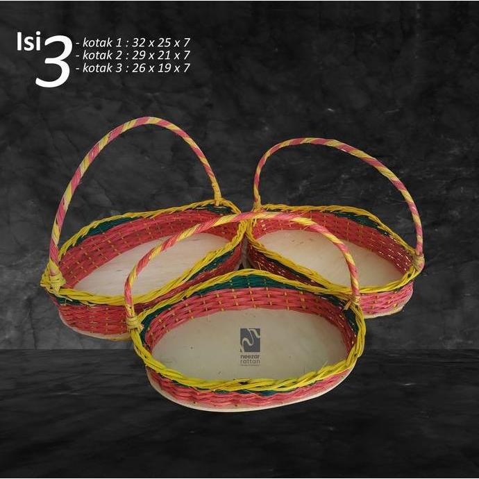 Ready Souvenir keranjang parcel hantaran seserahan pernikahan lamaran rotan