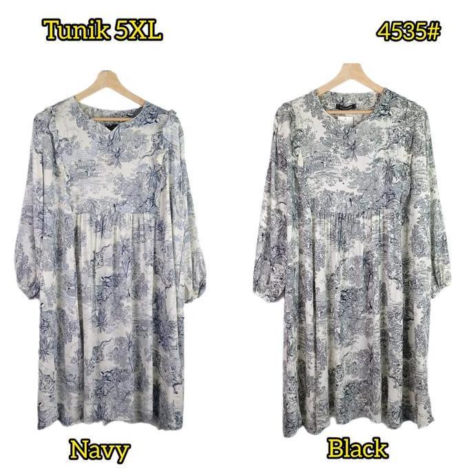 Tunik JUMBO Rayon Branded LD 130 cm Long Dress Wanita Oversize Terbaru dan kekinian 4535# 4620#