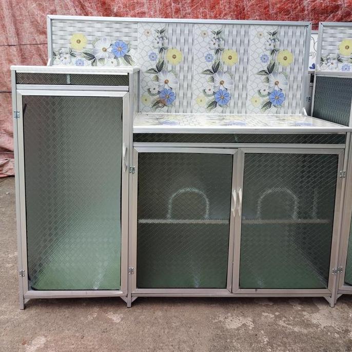 TERLARIS RAK KOMPOR KACA UNDAK 3PINTU BAWAH KERAMIK