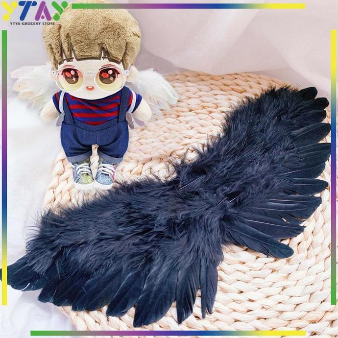 HERBONE Sayap Peri Labubu Angel Devil Sayap/Wings Boneka Minidoll Devil Wings Peri Sayap Sayap Bidad