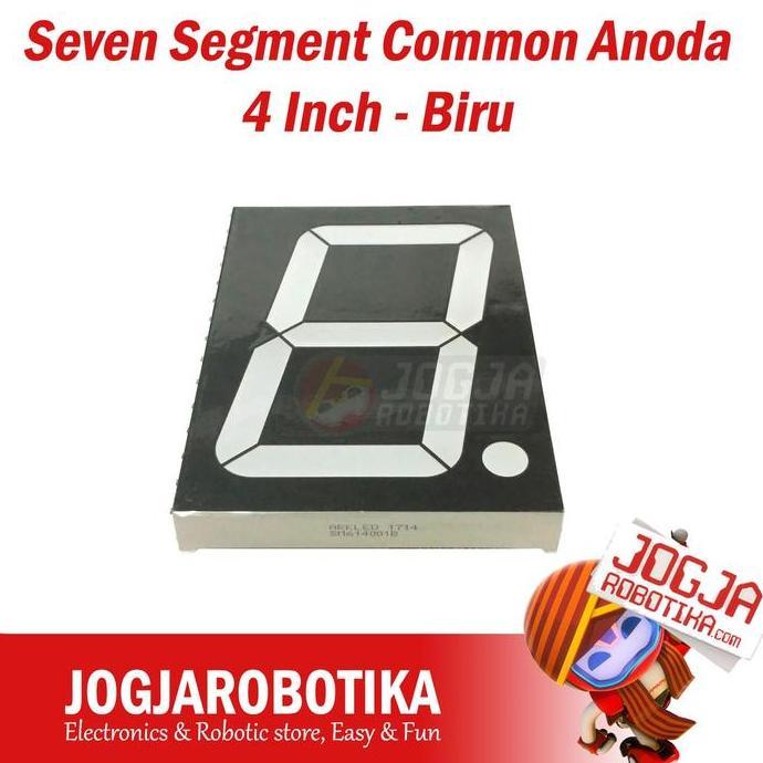 NARBU 7 Seven Segment Common Anoda 4 Inch 4"- Biru CA
