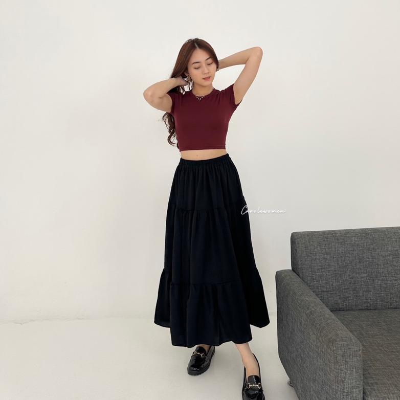 TERBARU MISTY LONG SKIRT - Rok Panjang Wanita Outfit Bali Rok Bali Bawahan Pantai Wanita