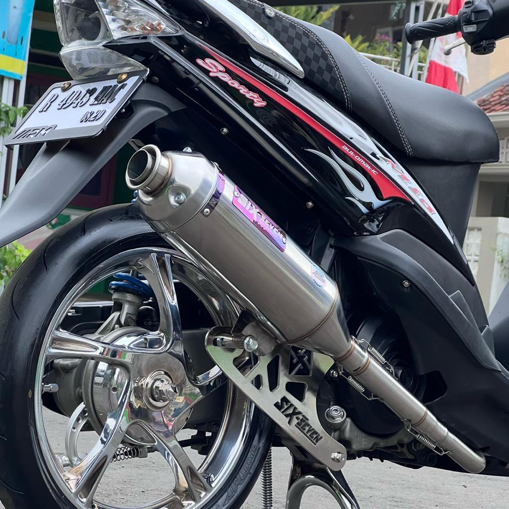 Knalpot Racing Tipe Xr-01 Xtrime Mio Sporty Smile Soul Karbu By Six Seven