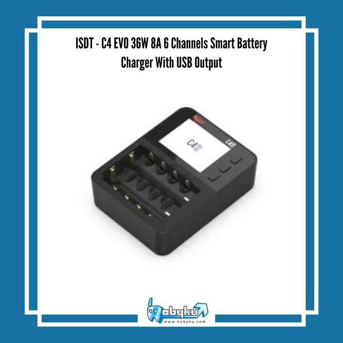 AMDUCOP ISDT - C4 EVO 36W 8A 6 Channels Smart Battery Charger With USB Output