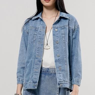 TERBARU This Is April Laverna Jacket Outer Jeans Wanita Pocket Blue Acid Denim