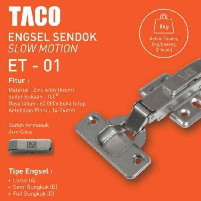 Engsel Sendok Slow Motion Taco ET Lurus