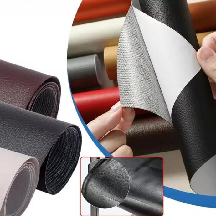 LEXSA1 Stiker Kulit Sintetis Tambal Sofa Jok Motor Robek Dengan Lem Perekat Waterproof 137x50cm